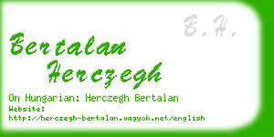 bertalan herczegh business card